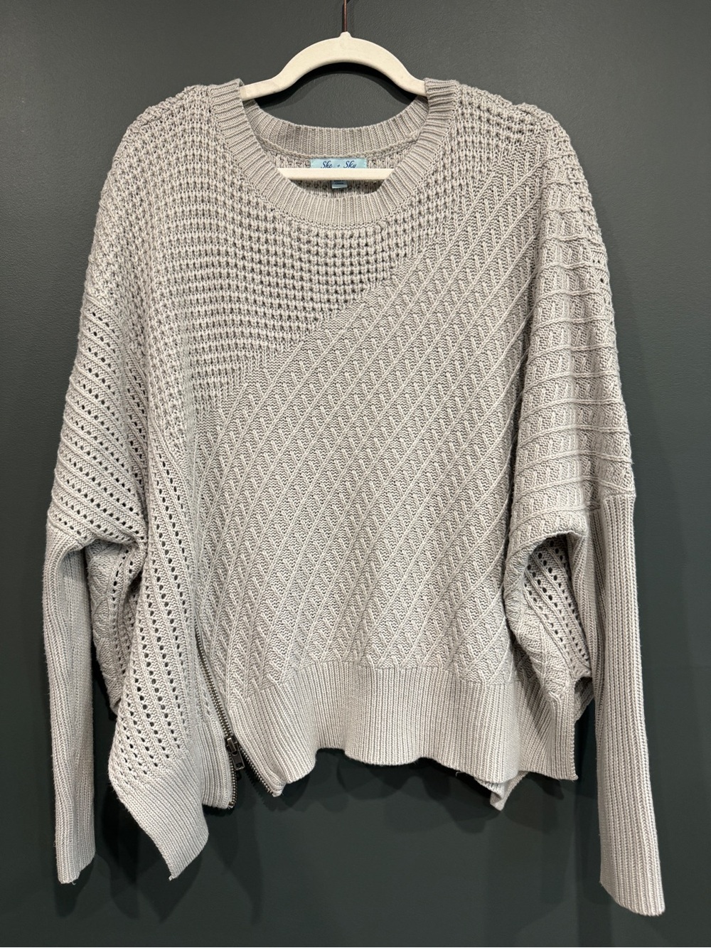 Soft Knit Crewneck Sweater - Light Gray